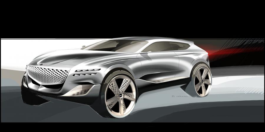 Эскиз Genesis GV80 Fuel Cell Concept 2017 года  (фото 12 из 19)